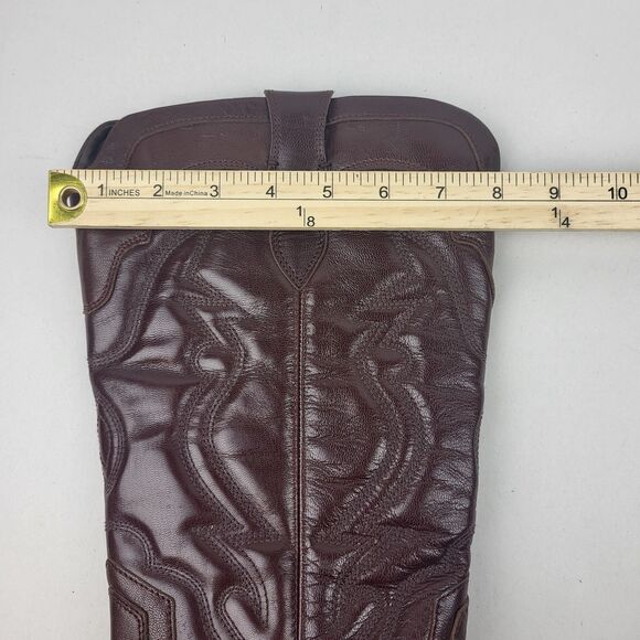 Sam Edelman James Leather Western mid calf Boot Size 7.5 Wide Calf - Picture 3 of 14